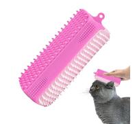 Cepillo para baño del perro, cepillo de silicona para aseo e higiene del perro, forma triangular delicada para limpieza profunda de tamaños pequeños y medianos cachorros gatos