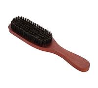 Cepillo para barba, cerdas rígidas de jabalí, cepillo para el cuidado de la barba, peine para afeitarse la cara, limpieza de bigote, funciona con bálsamo de aceite para barba para suavizar la barba