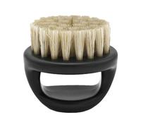 Cepillo para barba con cerdas de jabalí - Cepillo de barba portátil para hombre con mango - Peinado del cabello para la cara para aplicación de aceite y acondicionador, adecuado para casa, de viaje y