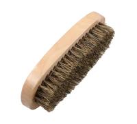 Cepillo para barba de cerdas de jabalí de madera para masaje facial, pequeño cepillo de cabeza de aceite de viaje, peine de limpieza para barba (madera de burlywood)