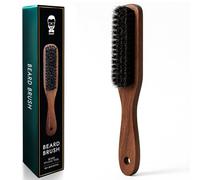 Cepillo para Barba de Cerdas de Jabali SAKKAL, Mango de Madera Natural, Antiestatico Desenredante y Alisador, Cuidado y Estilizado de la Barba para Hombres, Ideal para Barbas Cortas y Largas
