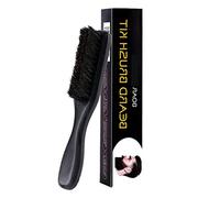 Cepillo para barba de mango largo, cerdas suaves, cepillo de aseo para barba, color negro