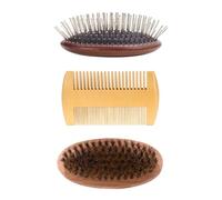 Cepillo Para Barba Para Hombre De 3 Piezas, Peine Para El Cuidado Del Cabello, Ligero Y Portátil, Adecuado Para Barba, Pelo Corto, Pelo Medio Y Pelo Largo.