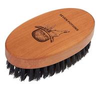 Cepillo para barba Seven Potions de cerdas de jabalí. Madera de peral y 100% cerdas de jabalí de primer corte. Cerdas firmes para dominar y suavizar el pelo facial
