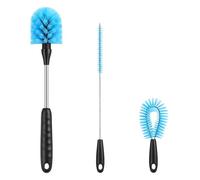 Cepillo para Botellas, 3 Piezas Cepillos para la Limpieza de Botellas, Cepillos Multiusos para Teclados, Boquillas de Hervidores, Botellas de Agua, Tubos, Cafeteras, Grifos, Vasos y Pajitas