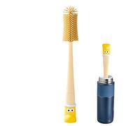 Cepillo para botellas de agua - 5 en 1 tazas de mango largo herramientas de lavado | Limpiador de cepillo de botella de mango largo para tazas | para exprimidores, tapas, popotes, extractores de leche