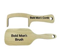 Cepillo para Cabezas Rapadas - Portátil Compacto Divertido En Madera | Peine Cepillo de Broma Divertido - Regalo para Marido Padre Novio Adultos Cumpleaños Navidad Día De Los