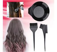 Cepillo para Colorear de Cabello Profesional y Juego de Tazón - Herramientas de Teñido y Permiso de Salón de 3pcs para una Aplicación Precisa del Cabello - Cepillos de Plástico Estables para