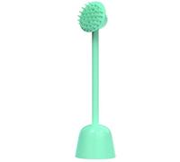 Cepillo para con mango largo, cepillo para frotar , limpiador de silicona para mascotas, peine de base desmontable para de interior, desprendimiento de perros, masaje de cosquillas