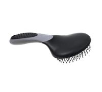 Cepillo para Crin y Profesional , Negro Y Gris , Talla Única | Ergonómico, Masaje, Cepillo con Mango Antislizante, para Establos, Jinetes