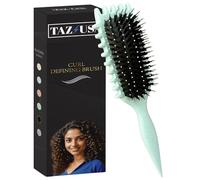 Cepillo para definir rizos, cepillo de pelo rizado para cabello rizado húmedo para dar forma y definir cuerdos para mujeres y hombres, cepillos de definición para cabello rizado (verde)