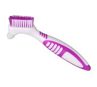 Cepillo para Dentadura Postiza Cepillo de Limpieza de Dentadura Postiza de Doble Cabeza Cepillo de Limpieza de Dentadura Postiza Cepillo de Doble Cara para Limpieza de Dentadura Postiza