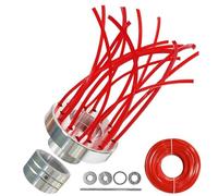 Cepillo para desbrozadora, cepillo de malas hierbas para desbrozadora de aluminio, cepillo universal para desbrozadora, incluye hilo de nailon de 30 m y accesorios para desbrozadora (A)