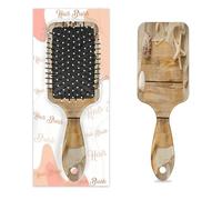 Cepillo para desenredar el cabello para mujeres y hombres, cepillo flexible de cerdas suaves (conchas de arena de madera)