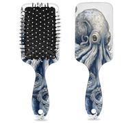Cepillo para desenredar el cabello para mujeres y hombres, cepillo flexible de cerdas suaves (monstruo de pulpo oceánico)