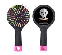 Cepillo para desenredar el pelo con diseño de dibujos animados con logotipo de Stop Smoking Salon