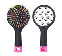 Cepillo para desenredar el pelo con diseño de huellas de rana para proteger el salón de animales, base de cojín