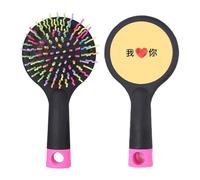 Cepillo para desenredar el pelo con texto en inglés "I Love You", estilo informal, con base acolchada