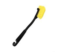 Cepillo para detalles de llantas de coche, camión, herramienta de limpieza de ruedas SUV con mango antideslizante, cepillo de plástico de 28 cm para zonas de difícil acceso en vehículos, hogares y
