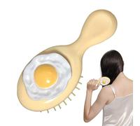 Cepillo para el cabello con cojín de aire, Peine para el cabello con cojín de aire - Peine de Masaje con Diseño de Huevo Escalfado,Lindo cepillo para el cuero cabelludo de dibujos animados, peine de a