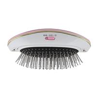 Cepillo para el cabello, ión negativo Cepillo para el masaje antiestático Cepillo para el cabello Masaje eléctrico Peine Masajeador del cuero cabelludo Cepillo alisador, con pilas(Rosado)