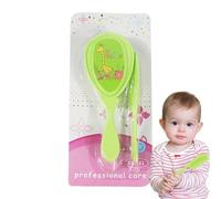 Cepillo para el cabello para bebés Juego para recién nacidos: cepillo de cabello de cerda, cuna de la tapa de la cuna Cepillo para el cabello | Pincel de masaje para el cuero cabelludo infantil,
