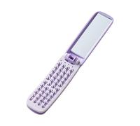 Cepillo para el cabello: peine con espejo plegable, herramienta de masaje para desenredar, diseño compacto y, uso diario fácil de transportar, accesorio de aseo premium interactivo, viajes par