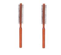 Cepillo para el cabello redondo, 2 piezas mini pincel de madera redonda quiff quiff peinados peinadores de rizado círculo peine para secado en el hogar uso en el hogar