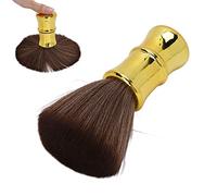 Cepillo para el Cuello, Cepillo para el Polvo, Cepillo para el Cuello, Proceso de Galvanoplastia, Paño para el Cuello de Barbero Adecuado para Cualquier Barbería o Salón, Dorado