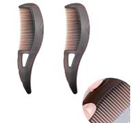 Cepillo para el cuidado del cabello templado hueco, peine exfoliante para varios tipos de cabello y poblaciones, promueve un cuero cabelludo saludable y un cabello brillante (marrón, 2 unidades)
