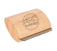 Cepillo para el pelo de gato: mango ergonómico de madera, herramienta de cuidado de peine de metal, herramienta profesional de peine, cepillo diario para controlar la pérdida de pelo, accesorio para