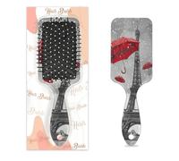 Cepillo para el pelo de la Torre Eiffel de París, diseño de la Torre Eiffel, con cojín de aire húmedo y seco, cepillo de pelo desenredante de plástico para niños y adultos, regalo de vuelta a la
