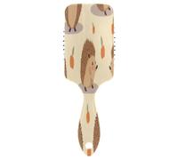 Cepillo para el pelo, peine con almohadilla de aire, color amarillo, erizo de frutas para cabello grueso y desenredante antiestático