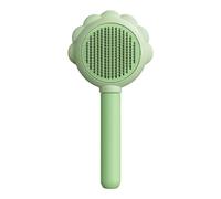Cepillo para eliminar el pelo para mascotas, peine suave para masaje, herramienta de depilación con un solo clic para pelaje suelto, color verde