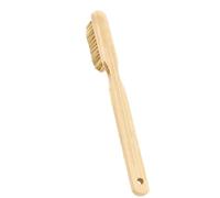 Cepillo para escalar, mango de color madera natural, cabezal de cepillo de fibra, accesorio de escalada de 20 cm para acumulación de tiza y bolsillos, agarre de ruta, herramienta de preparación