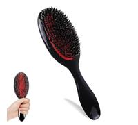 Cepillo para extensiones, cepillo neumático y cerdas de nailon, para extensiones de cabello y cabello natural, ideal para cabello grueso, rizado o largo