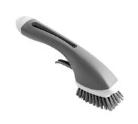 Cepillo para fregadero: 29,5 x 9,5 x 6,2 cm, cepillo dispensador de jabón, cepillos para lavar platos con cerdas sólidas y mango de plástico estable, estropajos, dispensador de jabón, cerdas duraderas