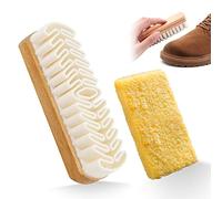 Cepillo para Gamuza y Zapatos de Ante - Limpiador Con Borrador de Goma y Cerdas Duras de Crepe para Cuero (Madera)