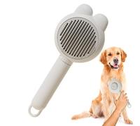 Cepillo para gatos con botón de desbloqueo, cepillo para gatos - Herramienta de depilación para mascotas - Cepillo para gatos de pelo largo, cepillo antipérdida para gatos y perros, cepillo liso p
