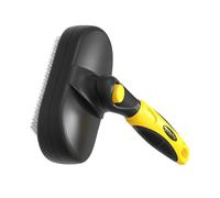 Cepillo para gatos contra el pelo, herramienta de masaje, cepillo para gatos con botón de desbloqueo para la limpieza, para baño, apartamento, viajes, ducha, bienestar