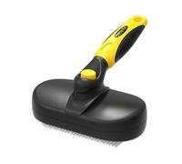 Cepillo para gatos contra el pelo - Peine de masaje para mascotas - Cepillo de pelo con botón de desbloqueo, para baño, apartamento, viaje, ducha, bienestar