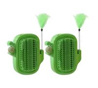 Cepillo para gatos, juguete de cepillo de pelo en forma de cactus, juego de 2 raspadores faciales para felino, para fijar a la esquina de los muebles para la pérdida de pelos y el raspado