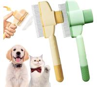 Cepillo Para Gatos Y Cepillo Para Perros, Botón De Desplome De Perros Autolimpiadores Cepillo Para Cabello Largo Y Pelo Corto, Elimina Hasta 95% De Pelo Muerto