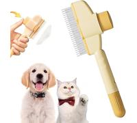 Cepillo Para Gatos Y Cepillo Para Perros, Botón De Desplome De Perros Autolimpiadores Cepillo Para Cabello Largo Y Pelo Corto, Elimina Hasta 95% De Pelo Muerto