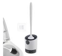 Cepillo para inodoro, juego de cepillo para inodoro y portacepillos - Herramientas de limpieza de pared para casa, oficina, restaurante, hotel, baño ducha