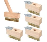 Cepillo para juntas para malas hierbas, 4 unidades, cepillo para malas hierbas con cerdas de acero, cepillo de acero para limpieza de juntas, cepillo de acero para juntas para musgo y malas hierbas,