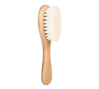 Cepillo para la cabeza del bebé, Cabritos de pelo de cabra natural suave Peine de madera Cerdas de masaje infantil Herramienta de limpieza Registro de ducha Regalo para cuna casquillo