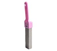 Cepillo para manchas de cal de óxido de 26.5 cm, piedra orientada al usuario - Juego de mango de piedra pómez natural con herramienta de limpieza de baño morado/amarillo/rosa para inodoros y lavabos