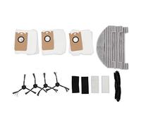 Cepillo para máquina barredora, filtro de repuesto, bolsa para polvo, cepillos laterales, kit de accesorios para barredora, material de silicona de fibra ABS duradero de alta