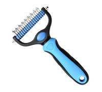 Cepillo para perros anti| Peine desenredante de doble cara para animales, rastrillo de pelo para perros, apto para gatitos cachorros y animales de pelaje largo y corto, elimina nudos y pelos